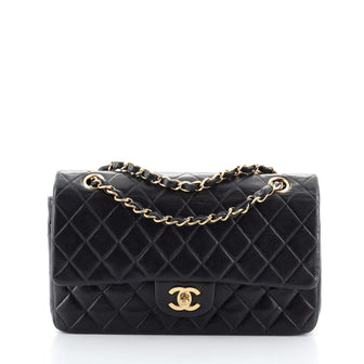 Chanel Vintage Classic Double Flap Bag Quilted Lambskin Medium