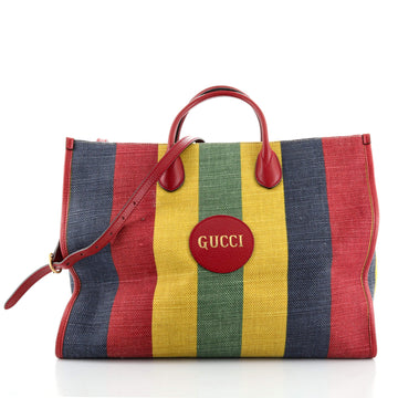 Gucci Baiadera Tote Striped Canvas