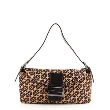 Fendi Double Flap Bag Printed Calf Hair Medium
