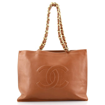 Chanel Vintage CC Chain Tote Lambskin XL