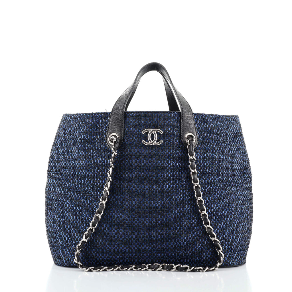 chanel straw tote bag