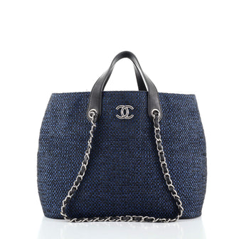 Chanel Shopping Tote Woven Straw Large