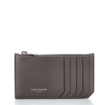 Saint Laurent Fragment Zip Card Holder Leather