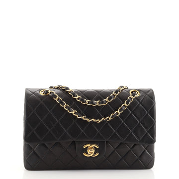 Chanel Vintage Classic Double Flap Bag Quilted Lambskin Medium