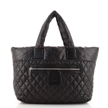 Chanel Coco Cocoon Zipped Tote Quilted Nylon Large