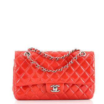 Chanel Classic Double Flap Bag Quilted Patent Medium