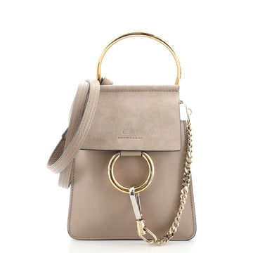 Chloe Faye Bracelet Crossbody Bag Leather and Suede Mini