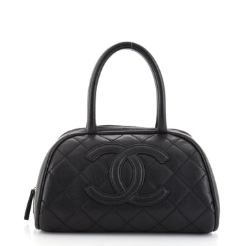 Chanel Timeless CC Bowler Bag Quilted Leather Mini