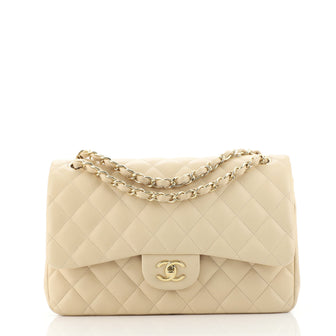 Chanel Classic Double Flap Bag Quilted Lambskin Jumbo