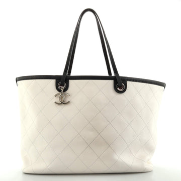 Chanel Fever Tote Quilted Caviar Large