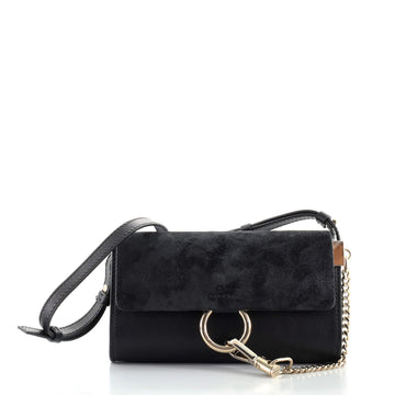 Chloe Faye Shoulder Bag Leather and Suede Mini
