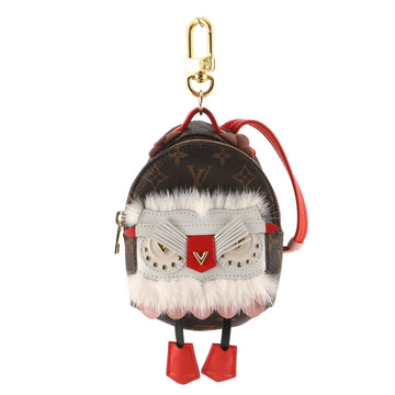 Louis Vuitton Wild Bag Palm Springs Bag Charm and Key Holder Monogram Canvas with Fur and Leather