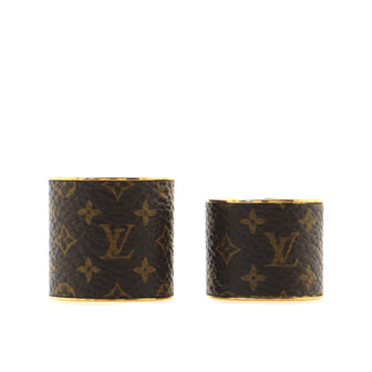 Louis Vuitton Skin Ring Set Metal and Monogram Canvas