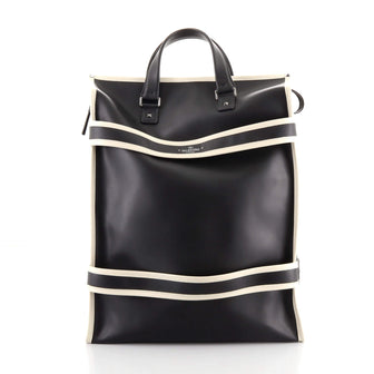 Valentino Bicolor Belted Tote Leather Tall