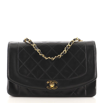 Chanel Vintage Diana Flap Bag Quilted Lambskin Medium