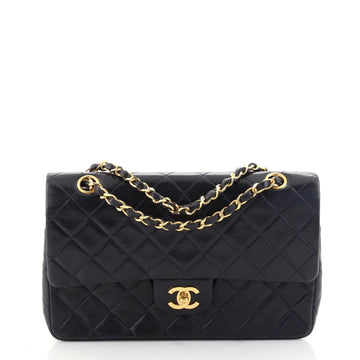 Chanel Vintage Classic Double Flap Bag Quilted Lambskin Medium