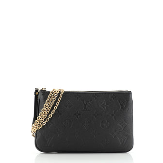 Louis Vuitton Double Zip Pochette Monogram Empreinte Leather