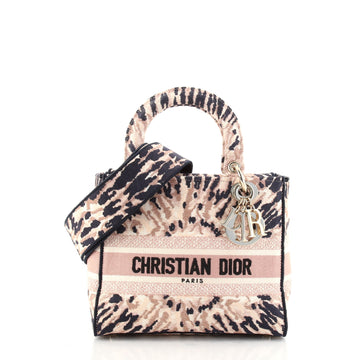 Christian Dior Lady D-Lite Bag Embroidered Canvas Medium