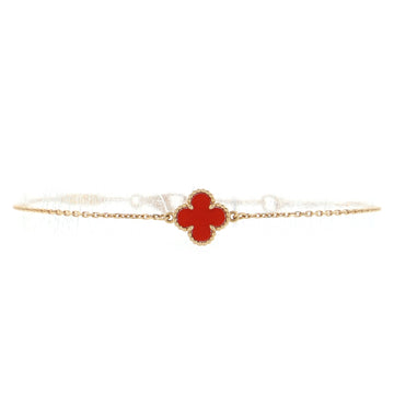 Van Cleef & Arpels Sweet Alhambra Bracelet 18K Rose Gold and Carnelian