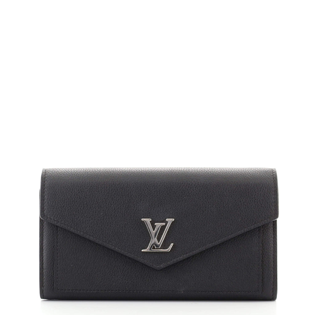 Louis Vuitton My Lockme Mylockme Compact Wallet, Black, One Size