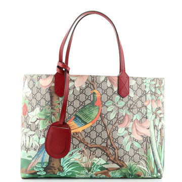 Gucci Shopping Tote Tian Print GG Coated Canvas Medium