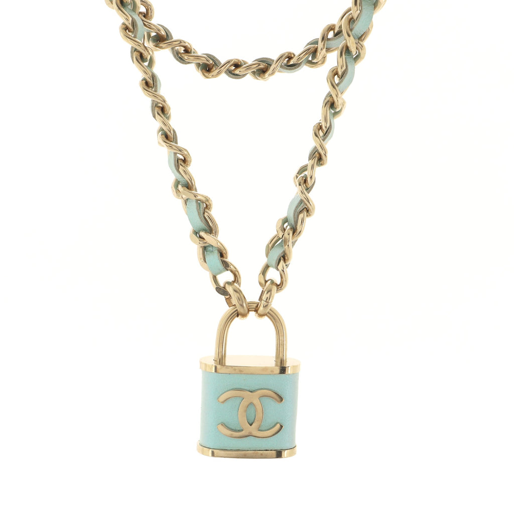 Chanel padlock deals necklace