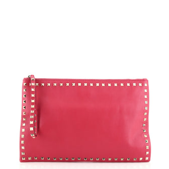 Valentino Rockstud Pouch Leather Large