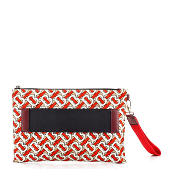Burberry Zip Pouch TB Monogram Nylon