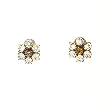 Gucci GG Cluster Clip-On Earrings Metal with Crystals Small
