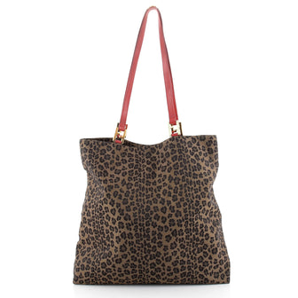 Fendi Vintage Open Tote Printed Canvas Tall