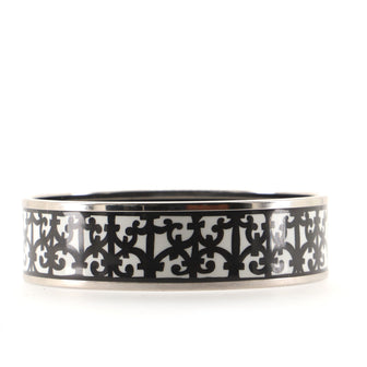 Hermes Bangle Bracelet Printed Enamel Wide
