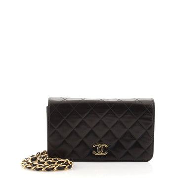 Chanel Vintage Full Flap Bag Quilted Lambskin Mini