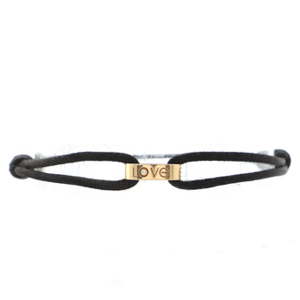 Cartier Charity Love Cord Bracelet Silk Cord with 18K Rose Gold and Diamond
