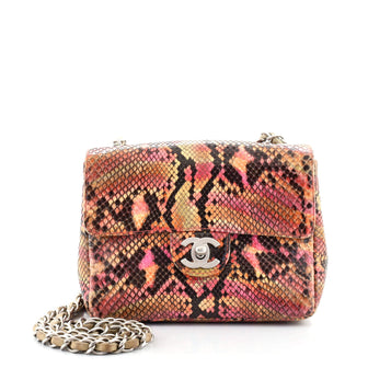 Chanel Classic Single Flap Bag Python Mini