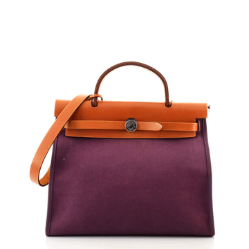 Hermes Herbag Zip Leather and Toile 31