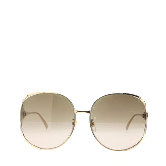 Gucci Interlocking G Stripe Oversized Sunglasses Metal