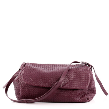 Bottega Veneta Flap Messenger Bag Intrecciato Nappa Large
