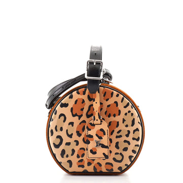 Louis Vuitton Petite Boite Chapeau Bag Reverse Monogram Canvas and Leopard Printed Leather