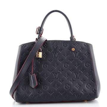 Louis Vuitton Montaigne Handbag Monogram Empreinte Leather MM