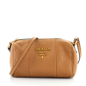 Prada Zip Crossbody Bag Vitello Daino Small