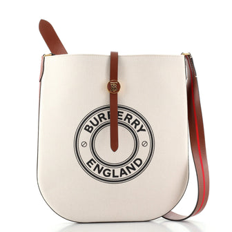 Burberry Anne Logo Shoulder Bag Printed Canvas and Leather