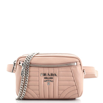 Prada Convertible Belt Bag Diagramme Quilted Leather Small