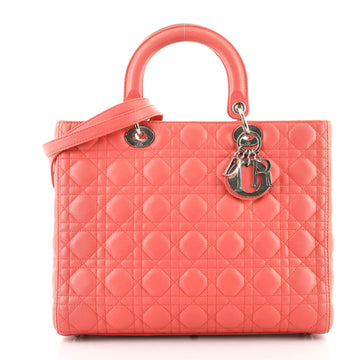 Christian Dior Lady Dior Bag Cannage Quilt Lambskin Large