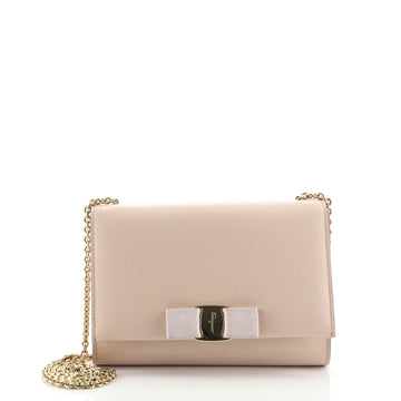 Salvatore Ferragamo Ginny Crossbody Bag Saffiano Leather Small