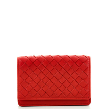 Bottega Veneta Flap Card Case Intrecciato Nappa