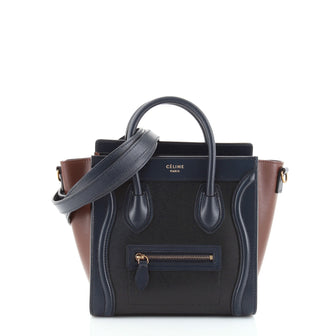 Celine Tricolor Luggage Bag Leather Nano