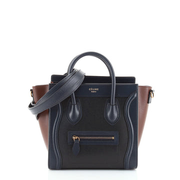 Celine Tricolor Luggage Bag Leather Nano