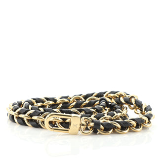Louis Vuitton Multi Pochette Accessoires Woven Chain Strap Leather and Metal