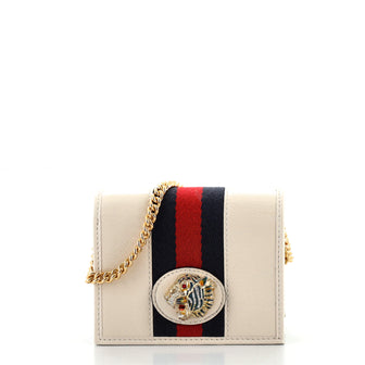 Gucci Rajah Chain Card Case Leather