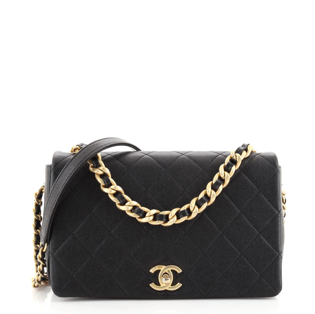 Chanel Nude Quilted Caviar Leather Small Classic Double Flap Bag Chanel
